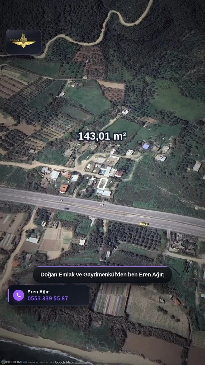 Aynı arazinin seslendirmeli tanıtım videosundan bir kare