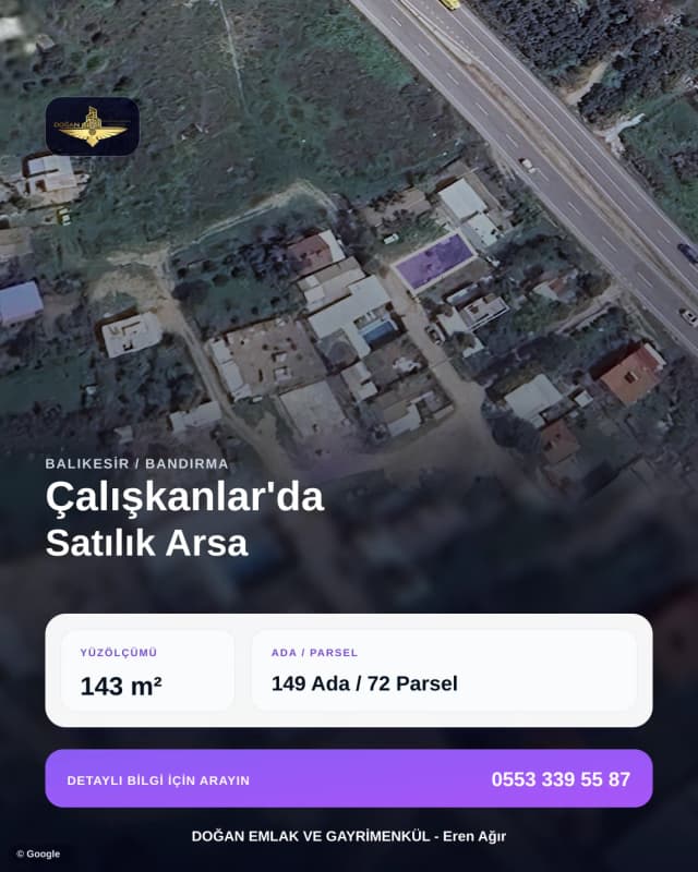Markalı arazi satış kapağı örneği
